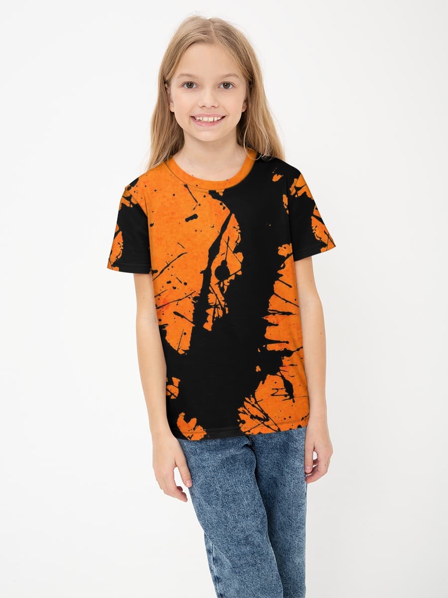 Orange Ink Splatter