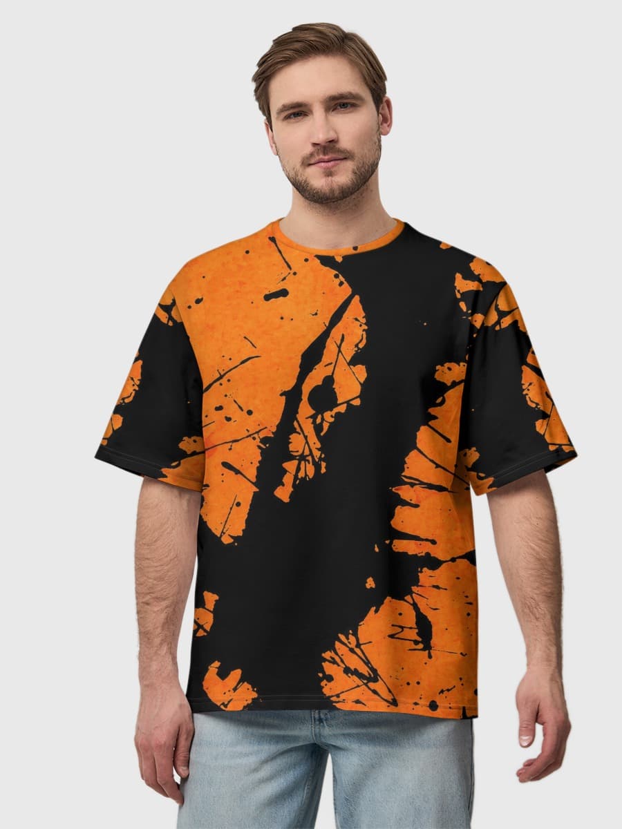 Orange Ink Splatter