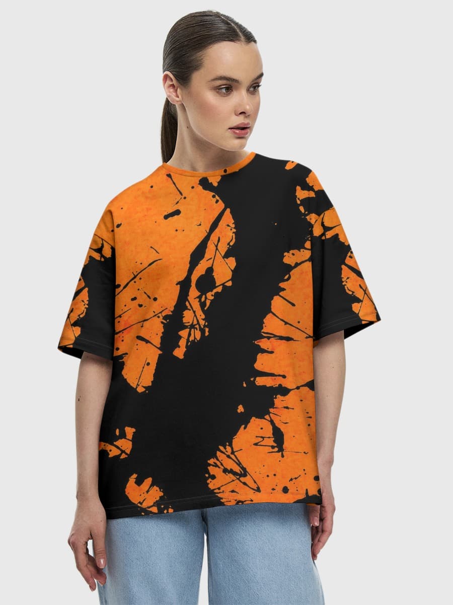 Orange Ink Splatter