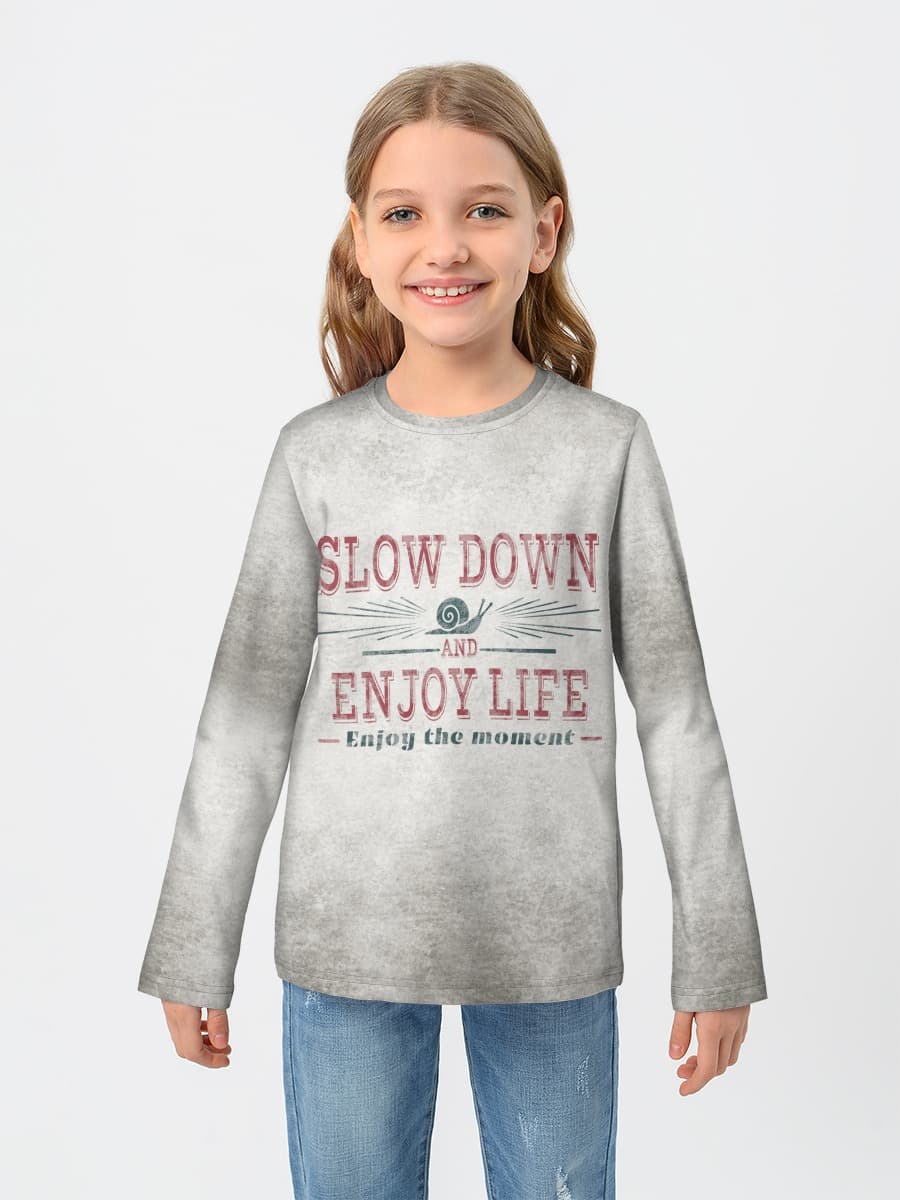 Girls' cotton long sleeve shirt
