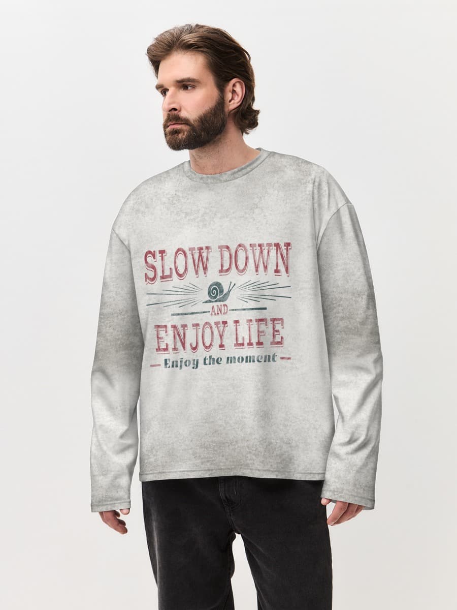 Men's oversized cotton long sleeve