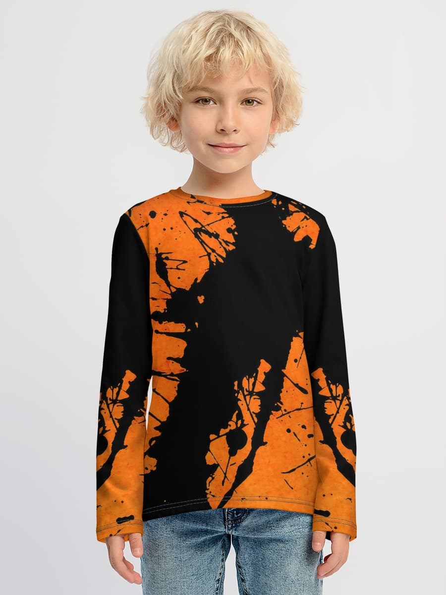 Baumwoll-Langarmshirt Jungen