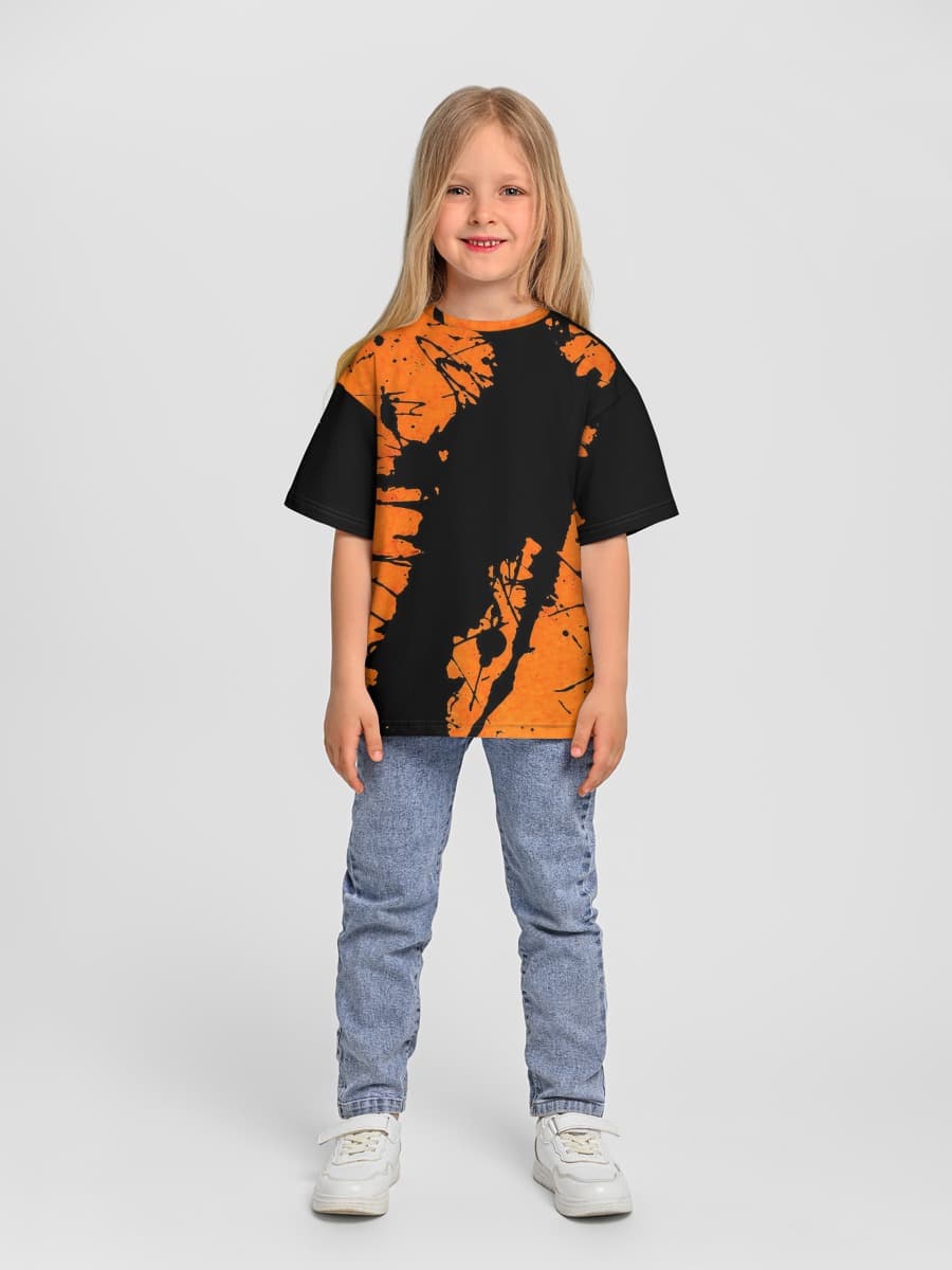 Oversized Baumwoll-T-Shirt Mädchen