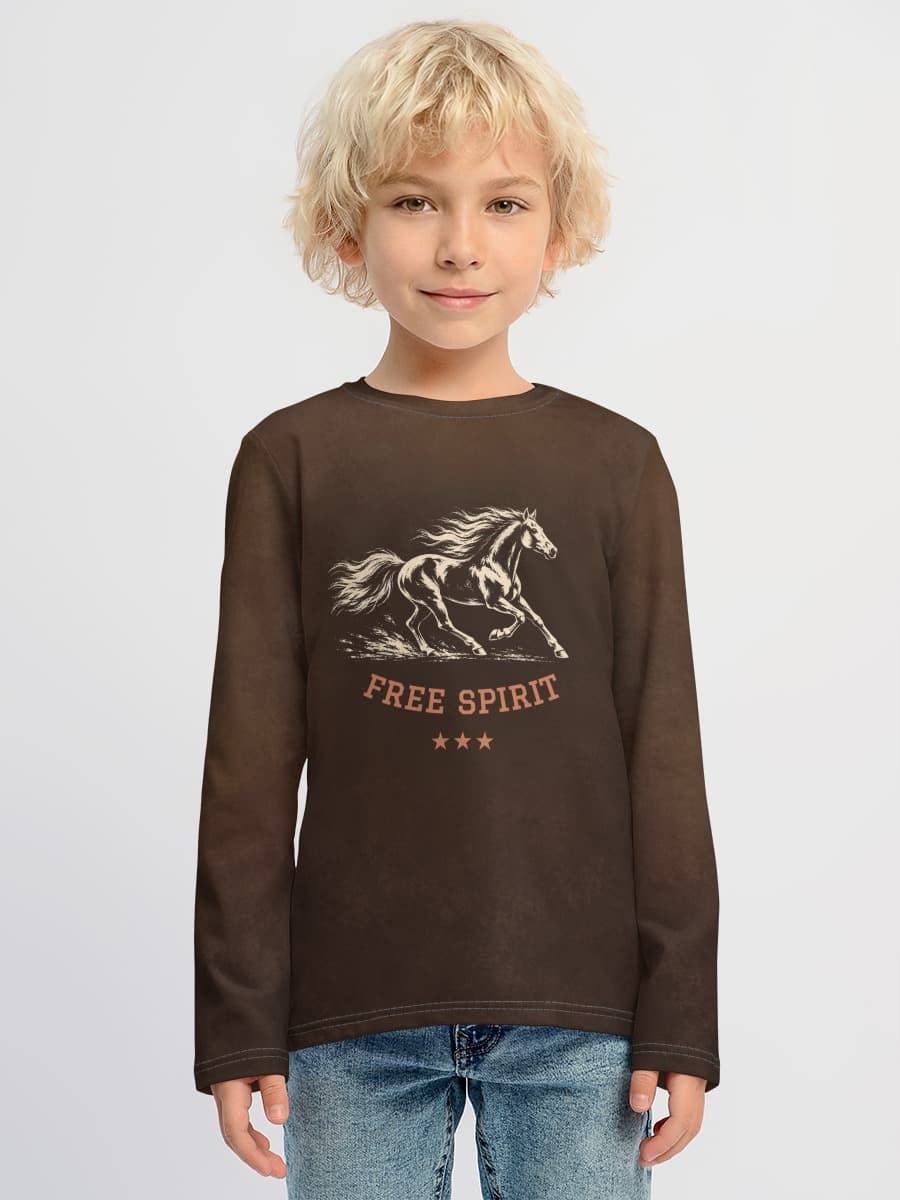 Baumwoll-Langarmshirt Jungen