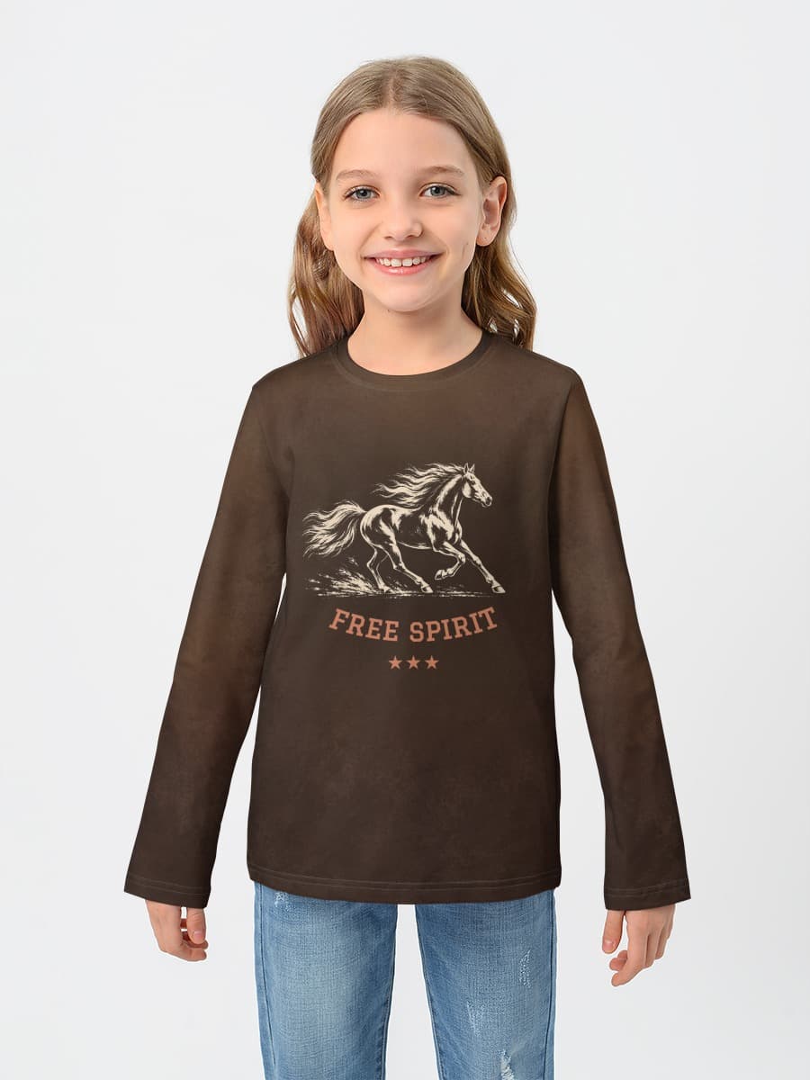 Baumwoll-Langarmshirt Mädchen
