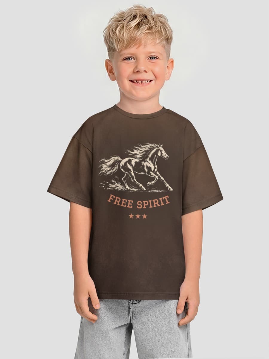 Oversized Baumwoll-T-Shirt Jungen