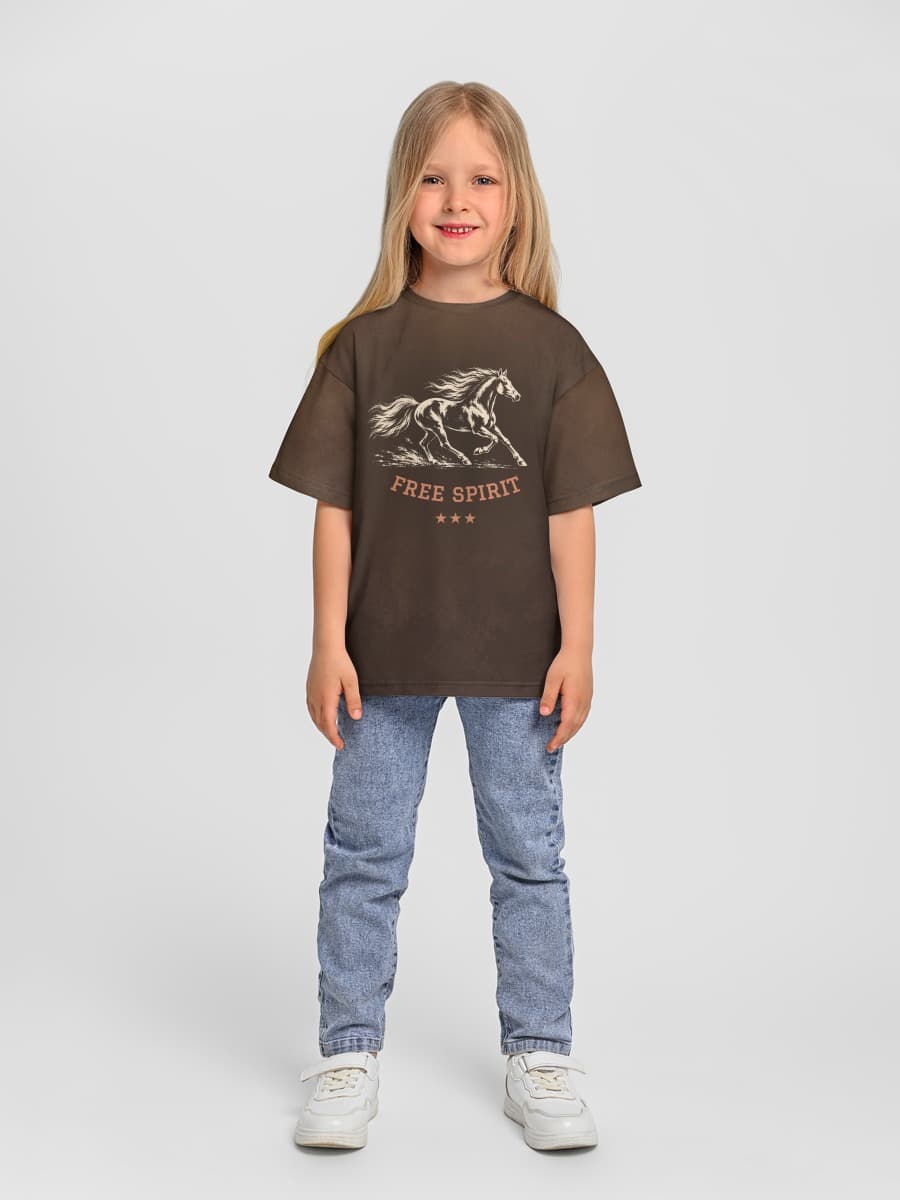 Oversized Baumwoll-T-Shirt Mädchen