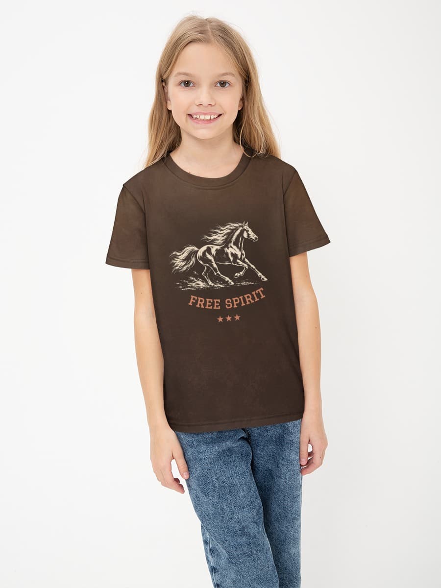 Basic Baumwoll-T-Shirt Mädchen