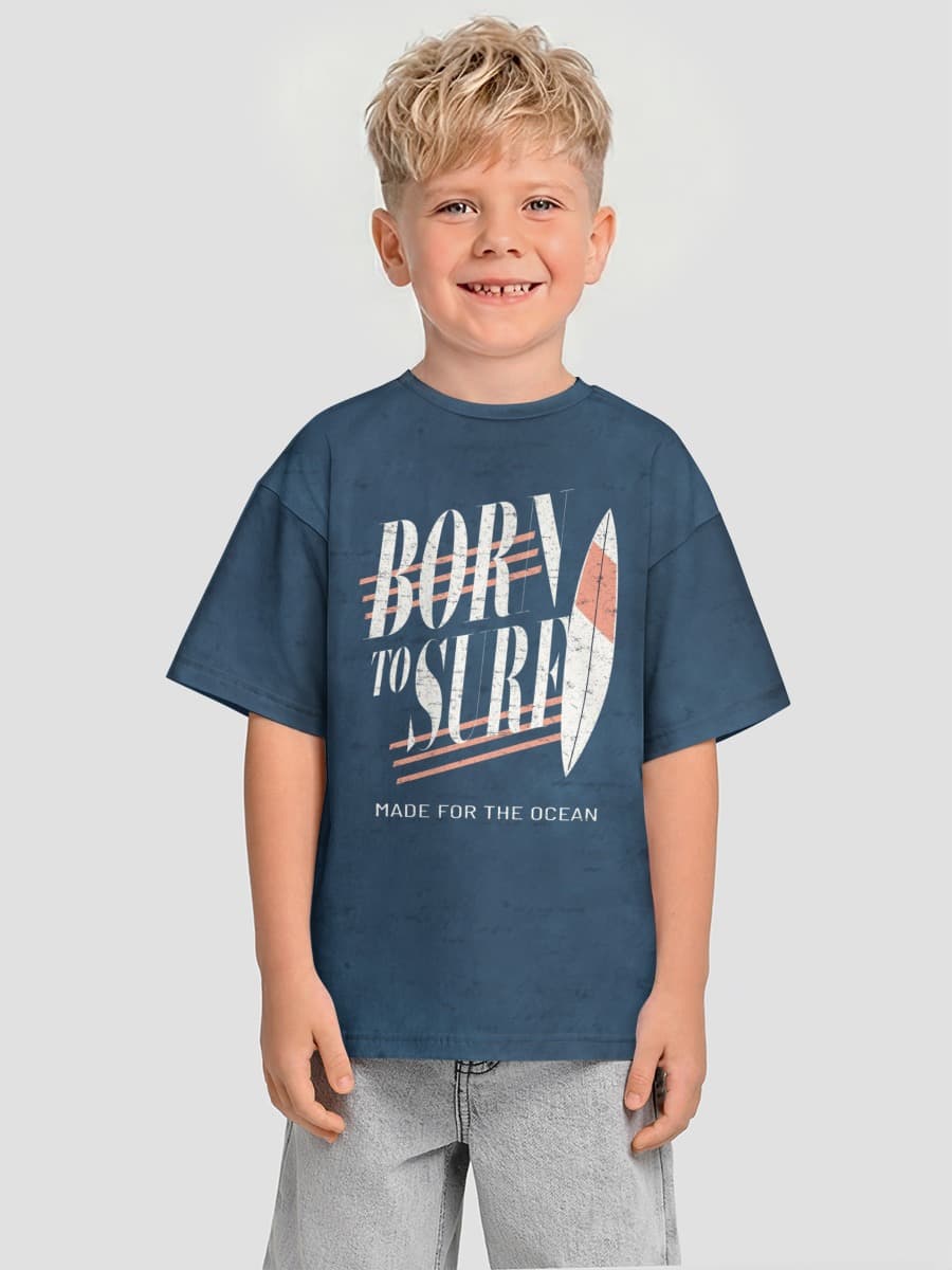 Boys' oversized cotton T-shirt