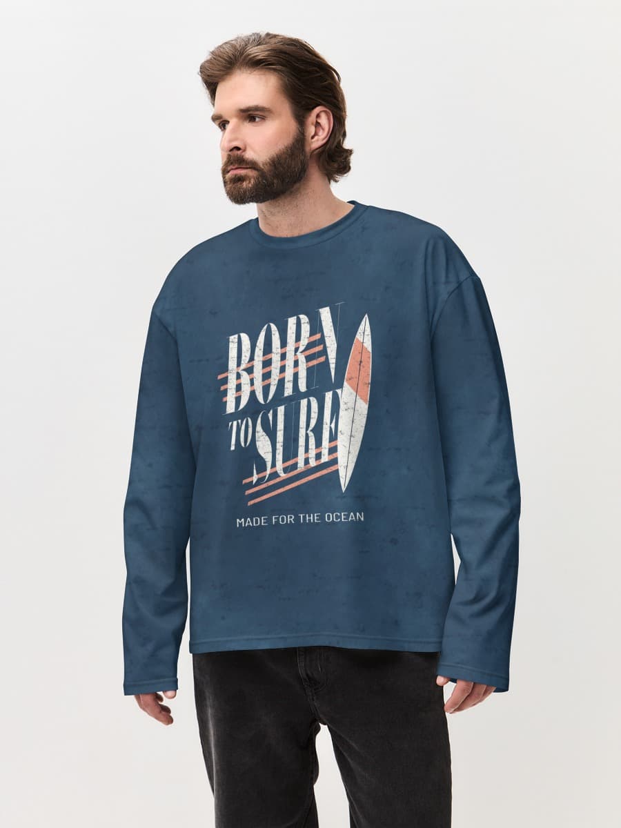 Men's oversized cotton long sleeve