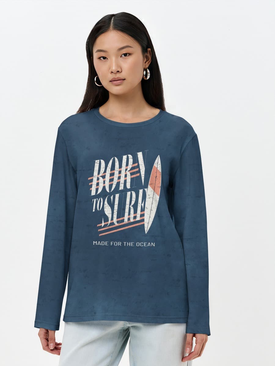 Women's long sleeve shirt. Cotton