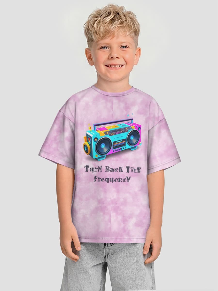 Oversized Baumwoll-T-Shirt Jungen