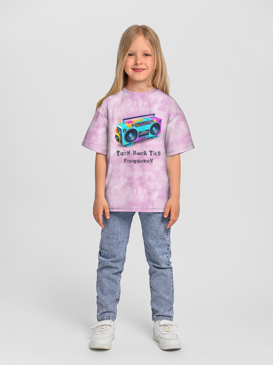 Oversized Baumwoll-T-Shirt Mädchen