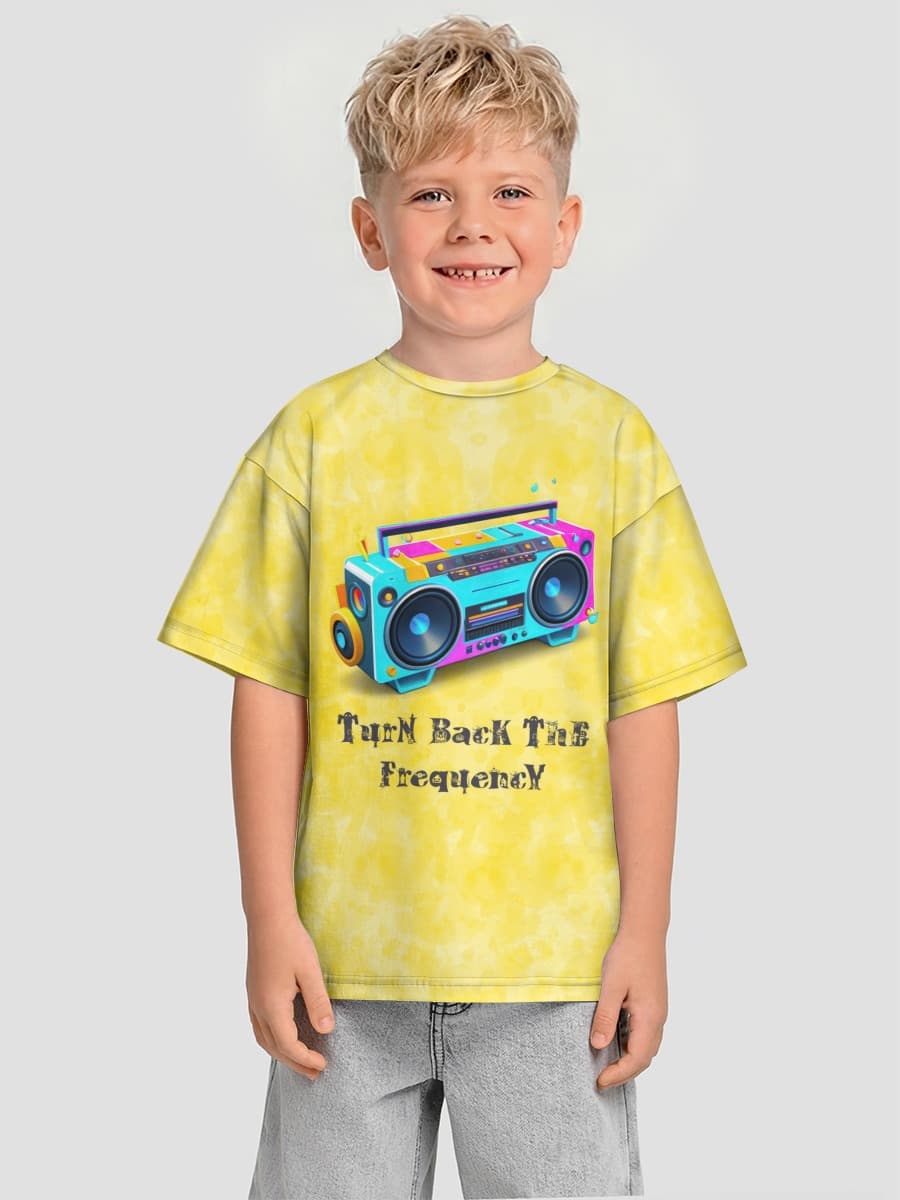 Oversized Baumwoll-T-Shirt Jungen