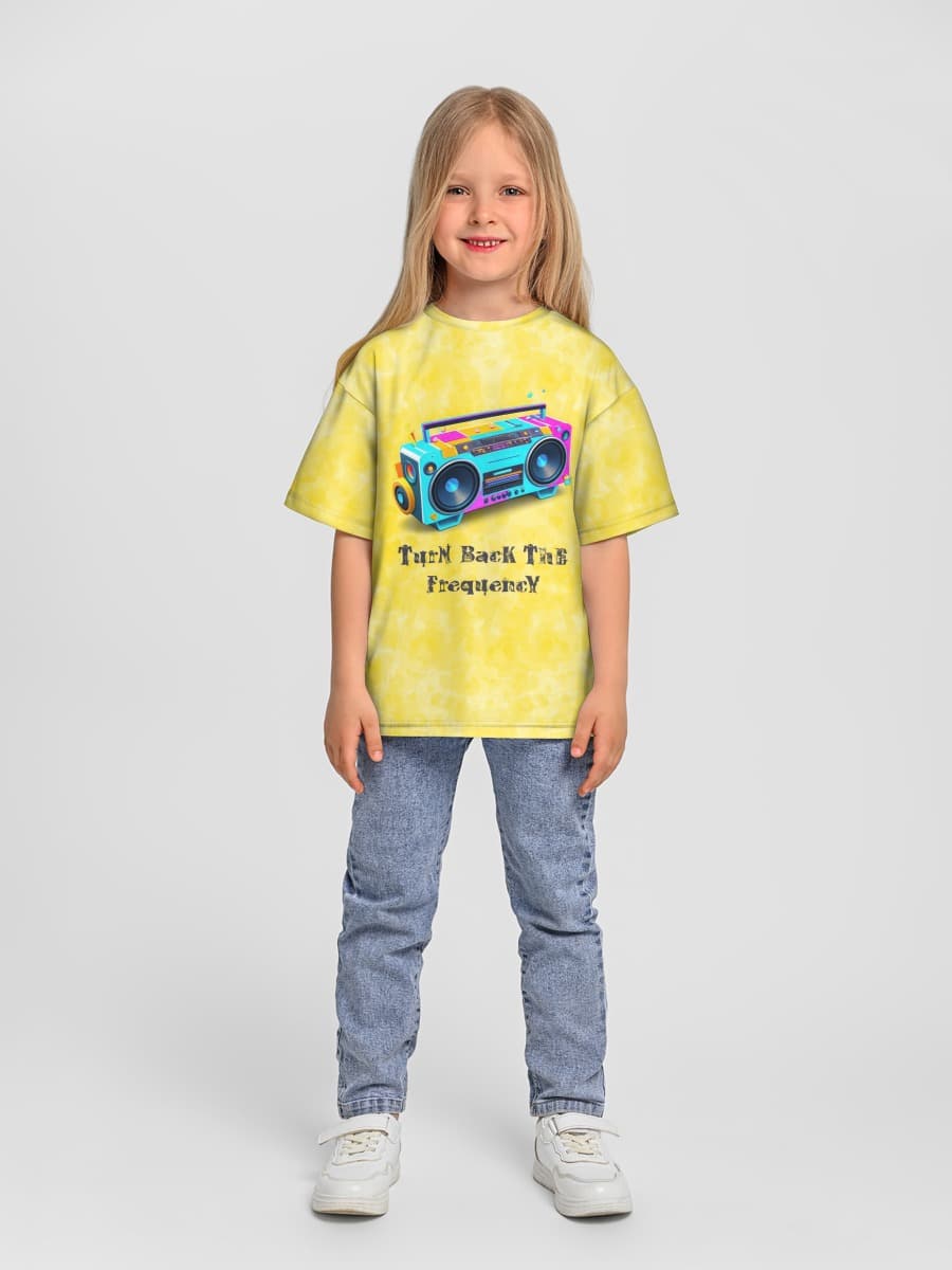 Oversized Baumwoll-T-Shirt Mädchen