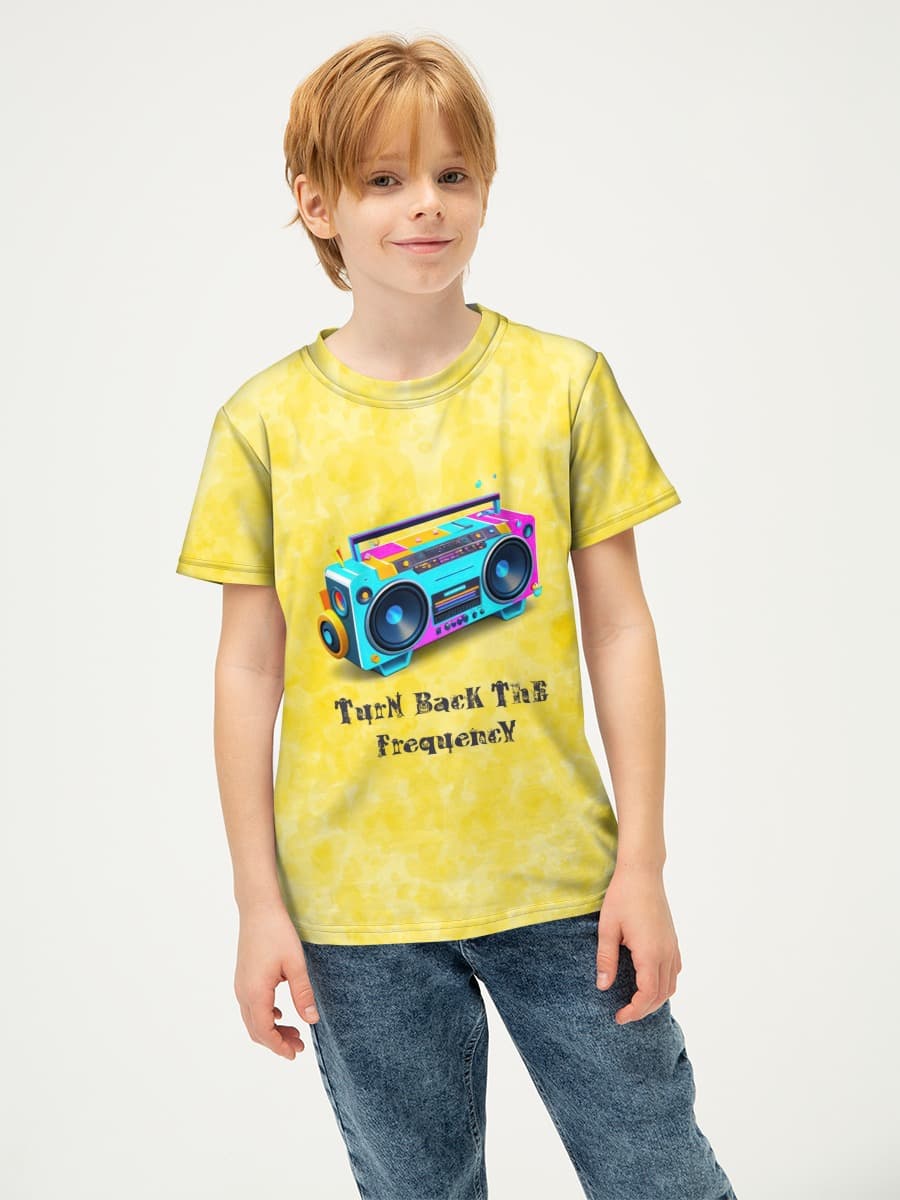Basic Baumwoll-T-Shirt Jungen