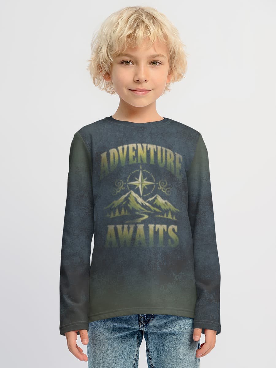 Baumwoll-Langarmshirt Jungen
