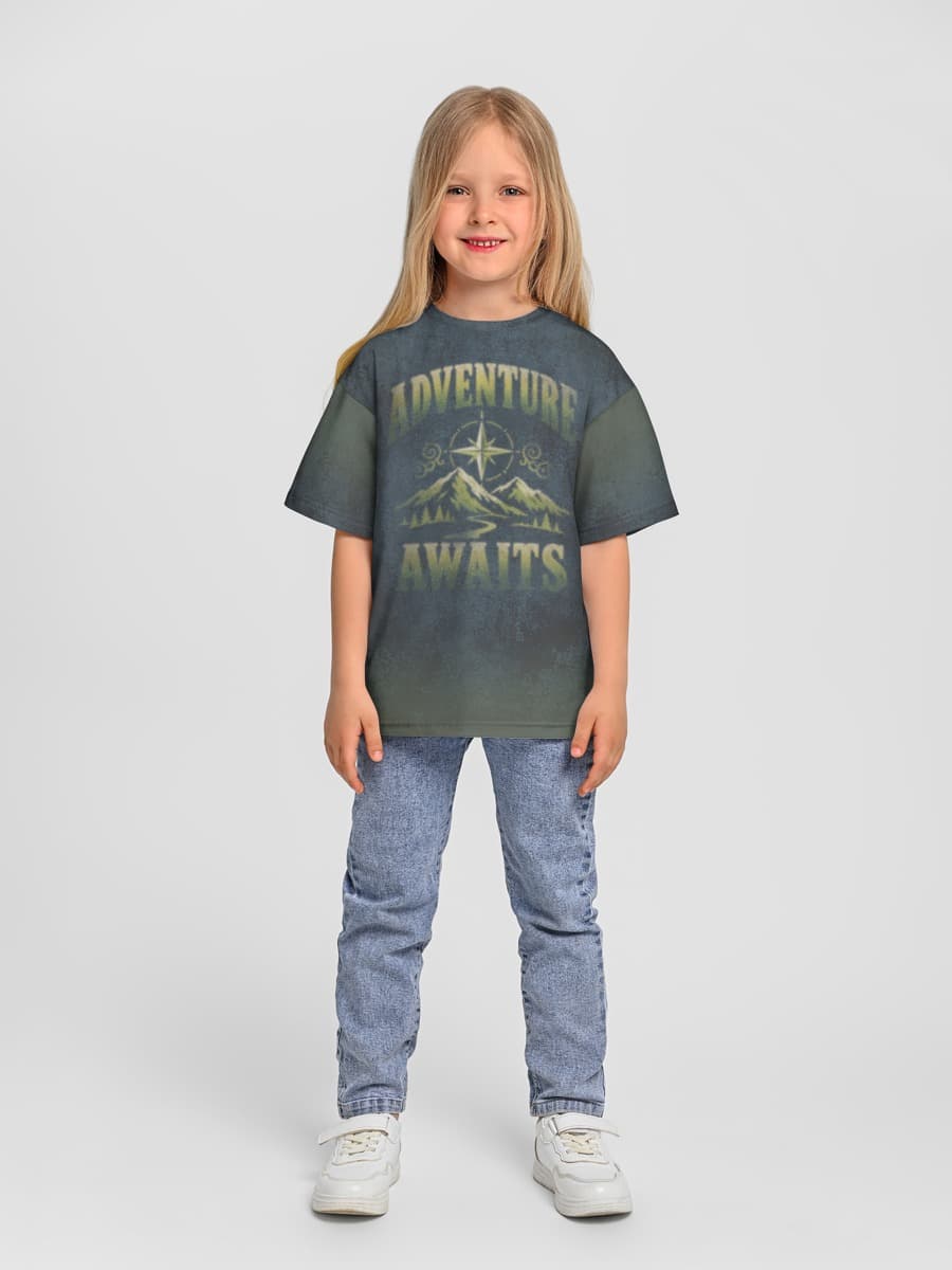 Oversized Baumwoll-T-Shirt Mädchen