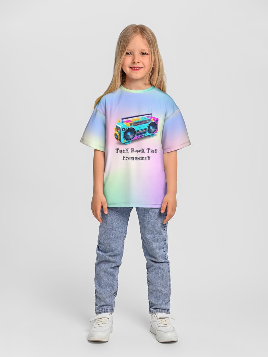 Camiseta Oversize de Algodón Niña