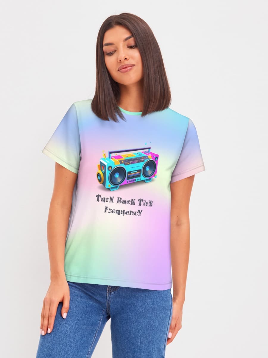 Camiseta básica de algodón para mujer