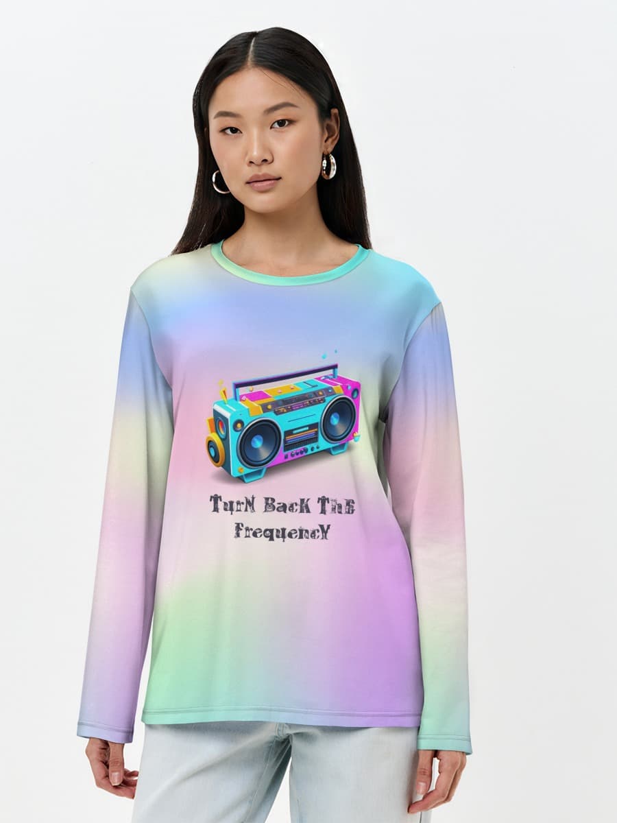 Camisa de manga larga para mujer. Algodón.