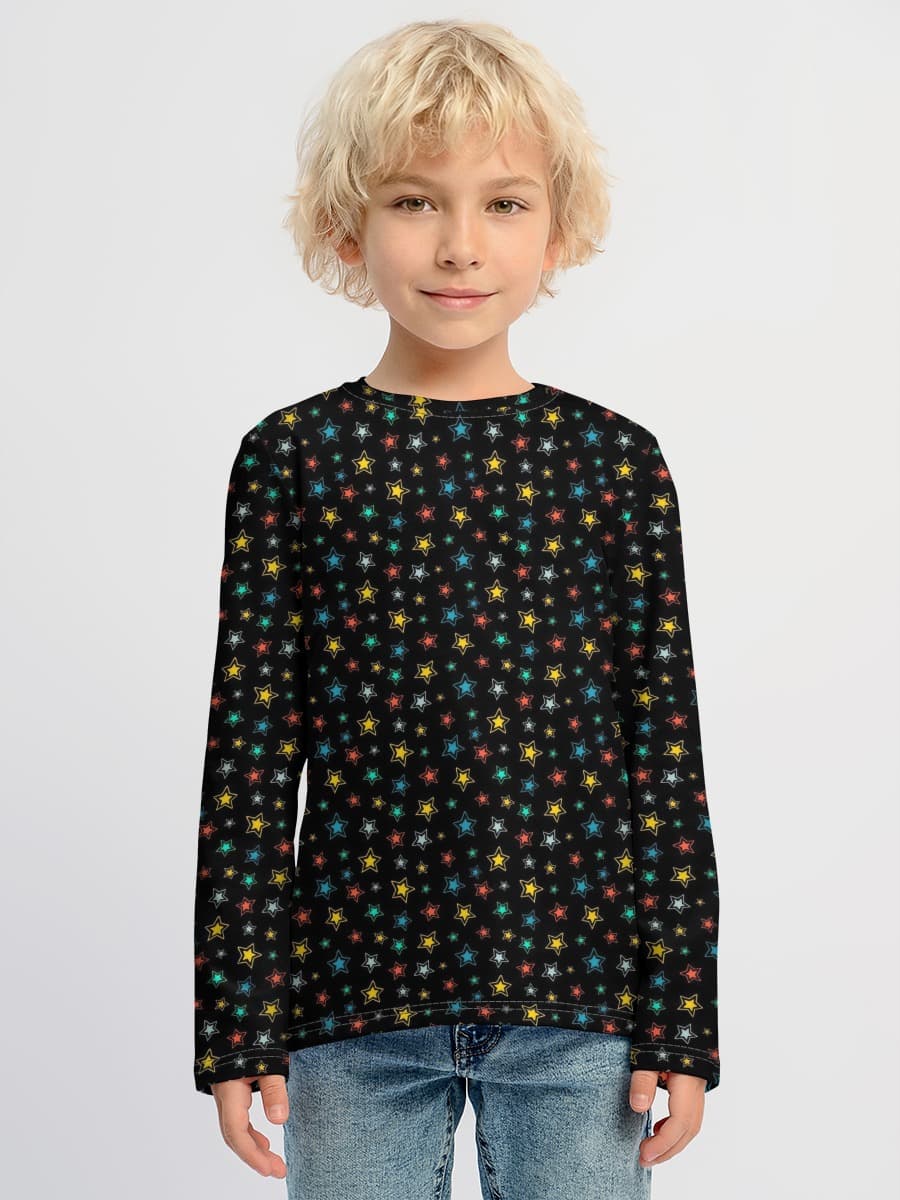 Baumwoll-Langarmshirt Jungen