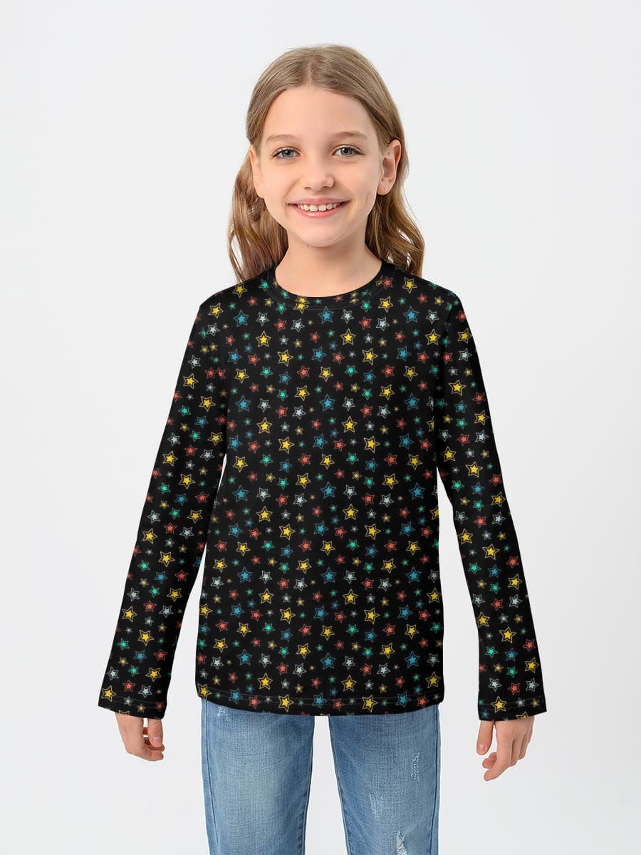 Baumwoll-Langarmshirt Mädchen
