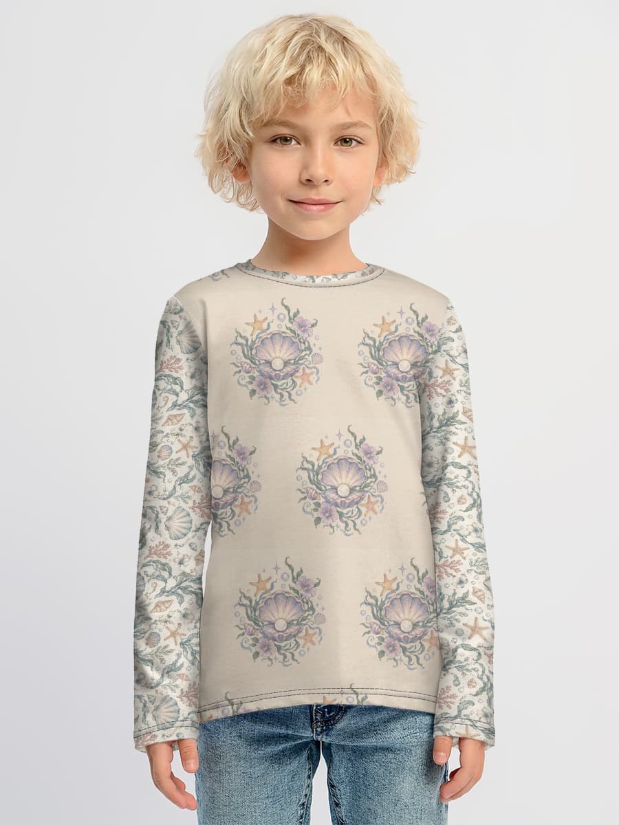 Boys' cotton long sleeve shirt