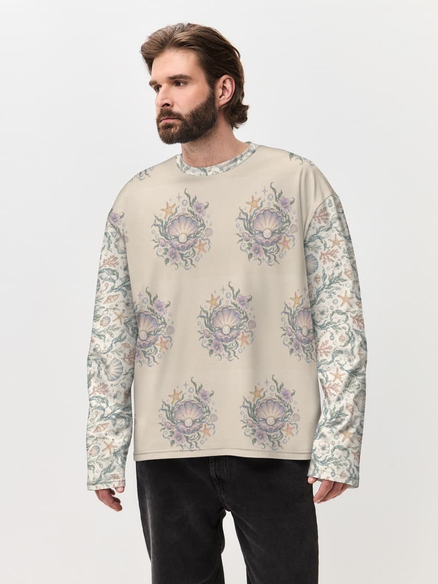 Men's oversized cotton long sleeve