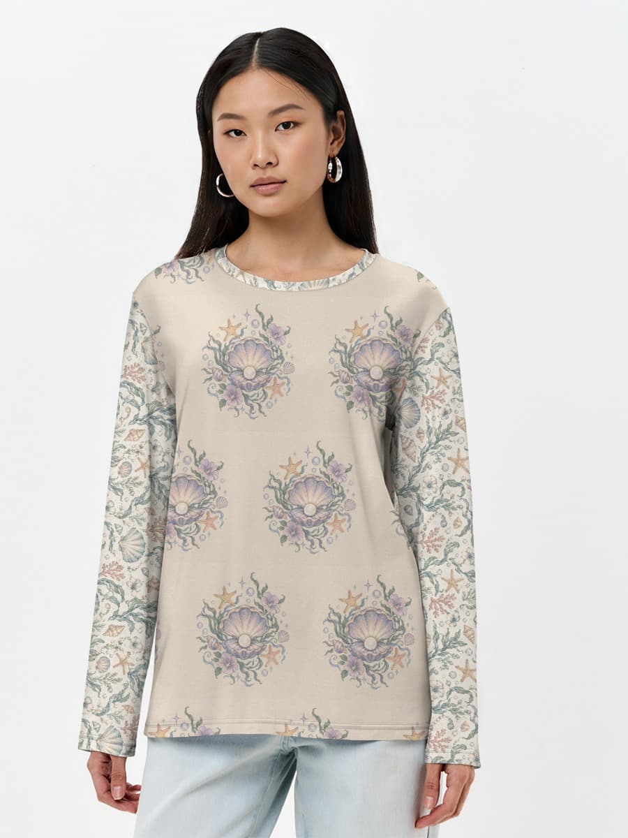 Women's long sleeve shirt. Cotton