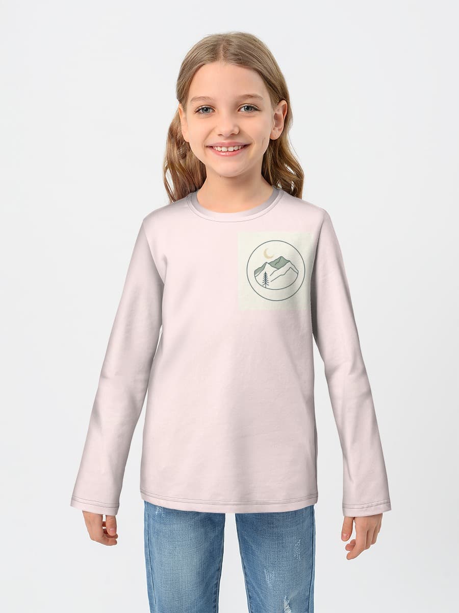 Girls' cotton long sleeve shirt