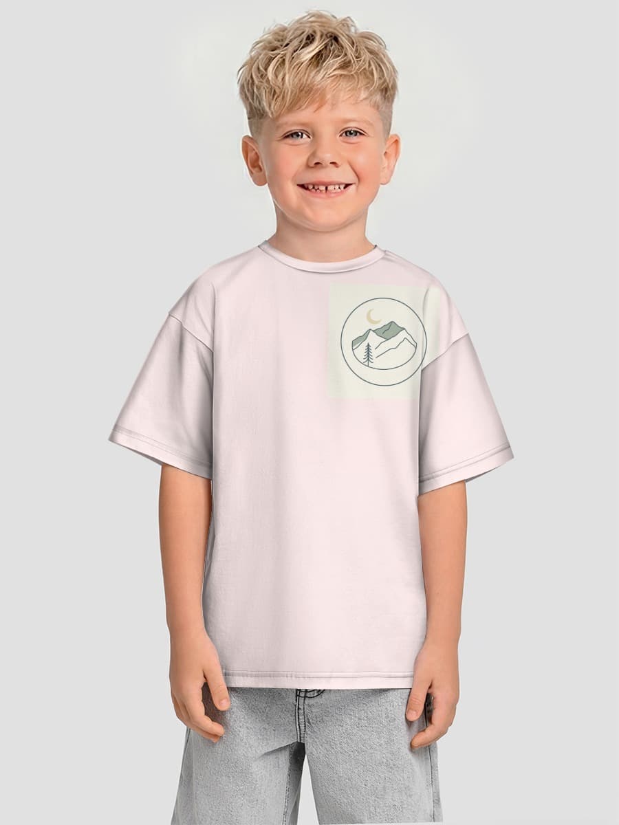 Boys' oversized cotton T-shirt