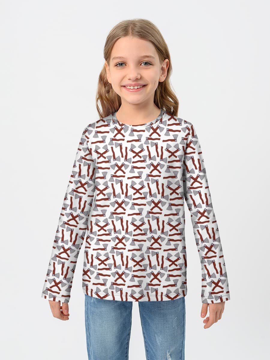 Girls' cotton long sleeve shirt