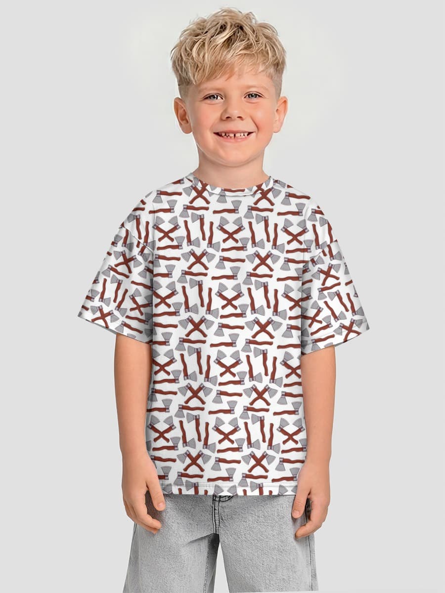 Boys' oversized cotton T-shirt