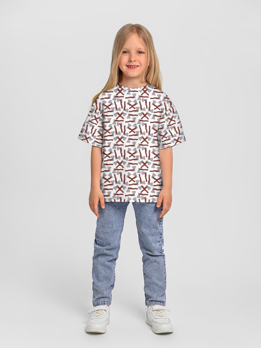 Girls' oversized cotton T-shirt