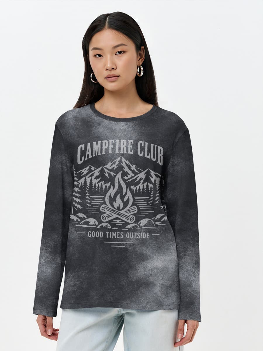 T-shirt Coton Manches Longues Femme