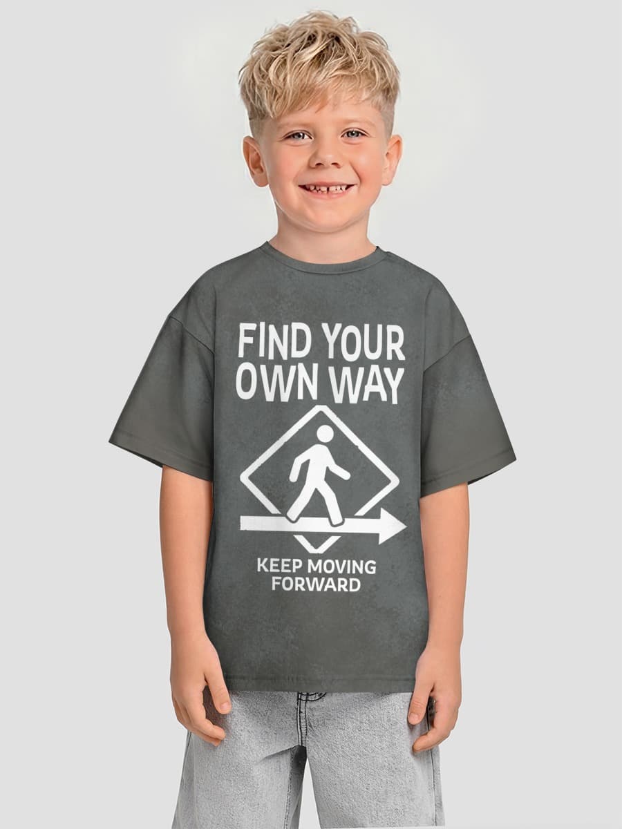 Oversized Baumwoll-T-Shirt Jungen