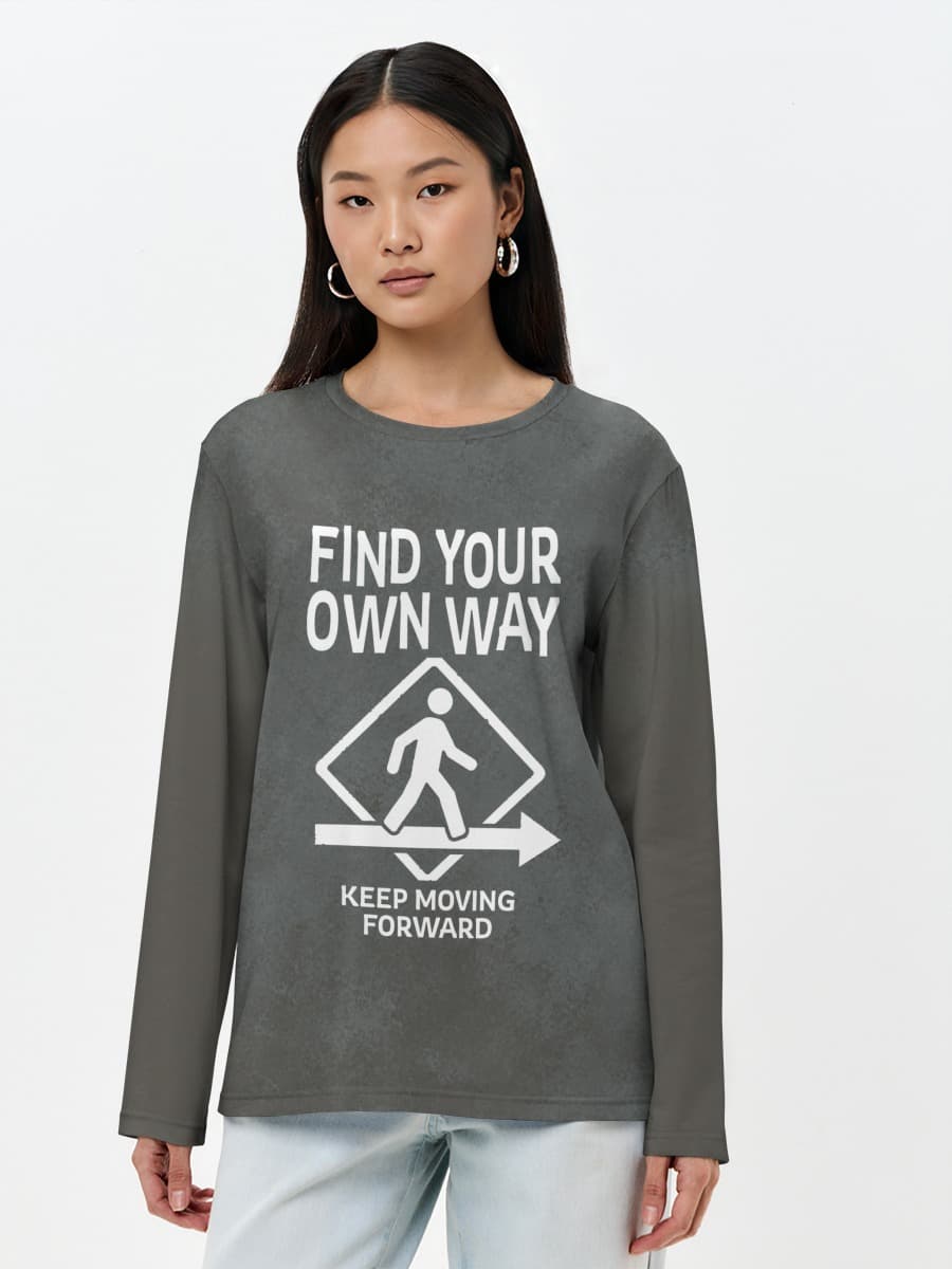 Damen Baumwoll Langarmshirt