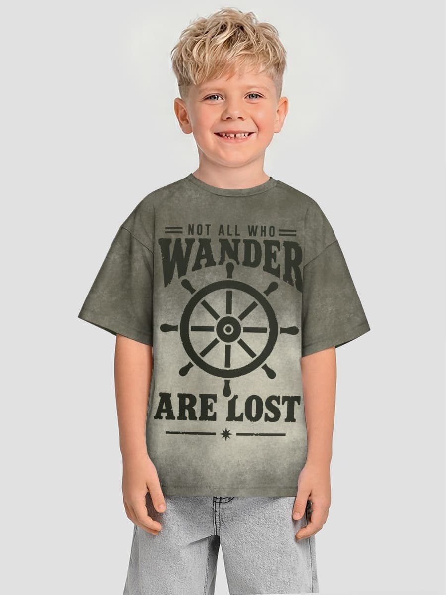 Oversized Baumwoll-T-Shirt Jungen