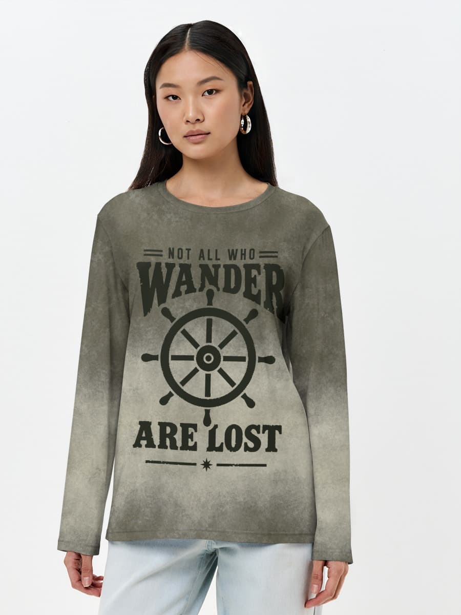 Damen Baumwoll Langarmshirt