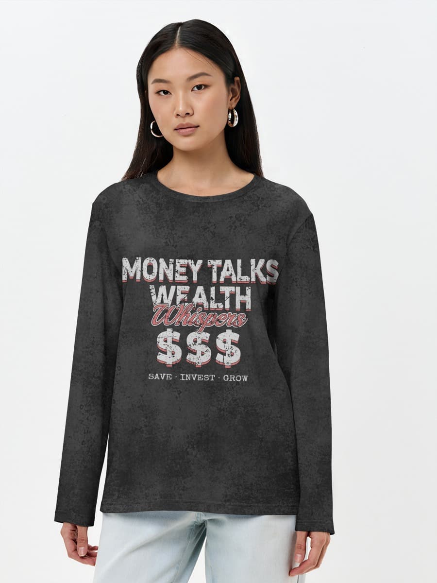 Damen Baumwoll Langarmshirt
