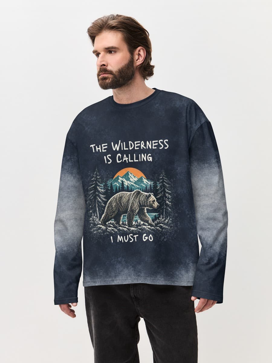 T-shirt Manches Longues Coton Oversize Homme