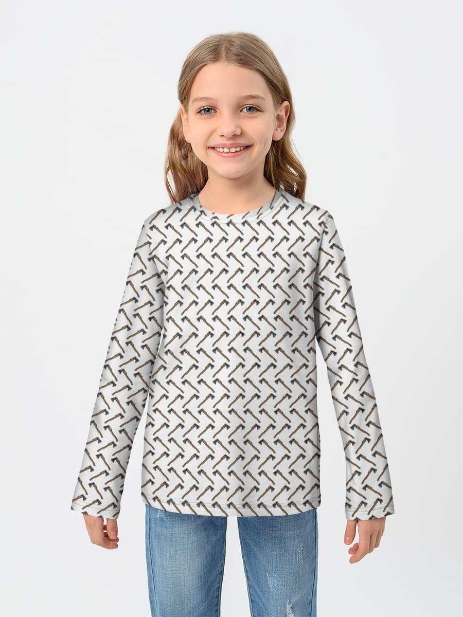 Girls' cotton long sleeve shirt