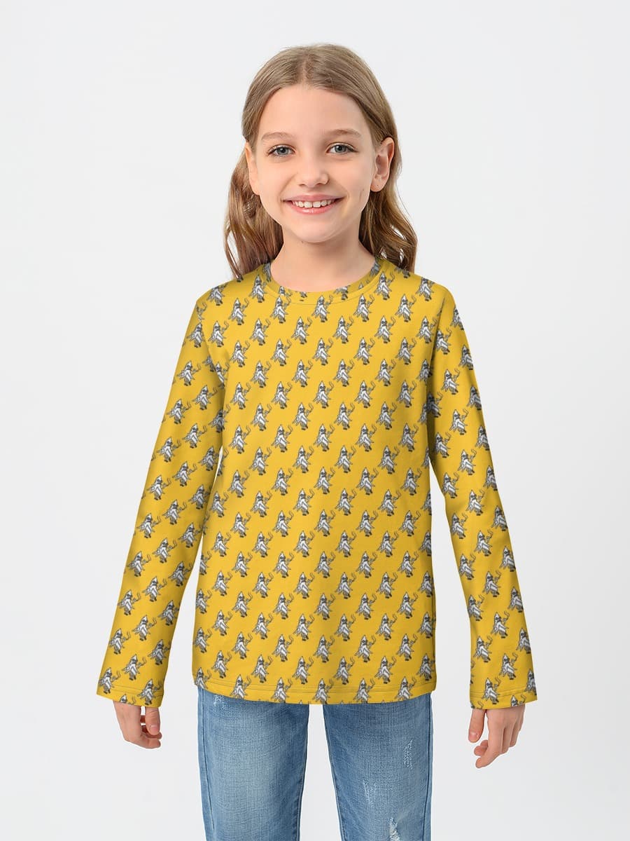 Girls' cotton long sleeve shirt