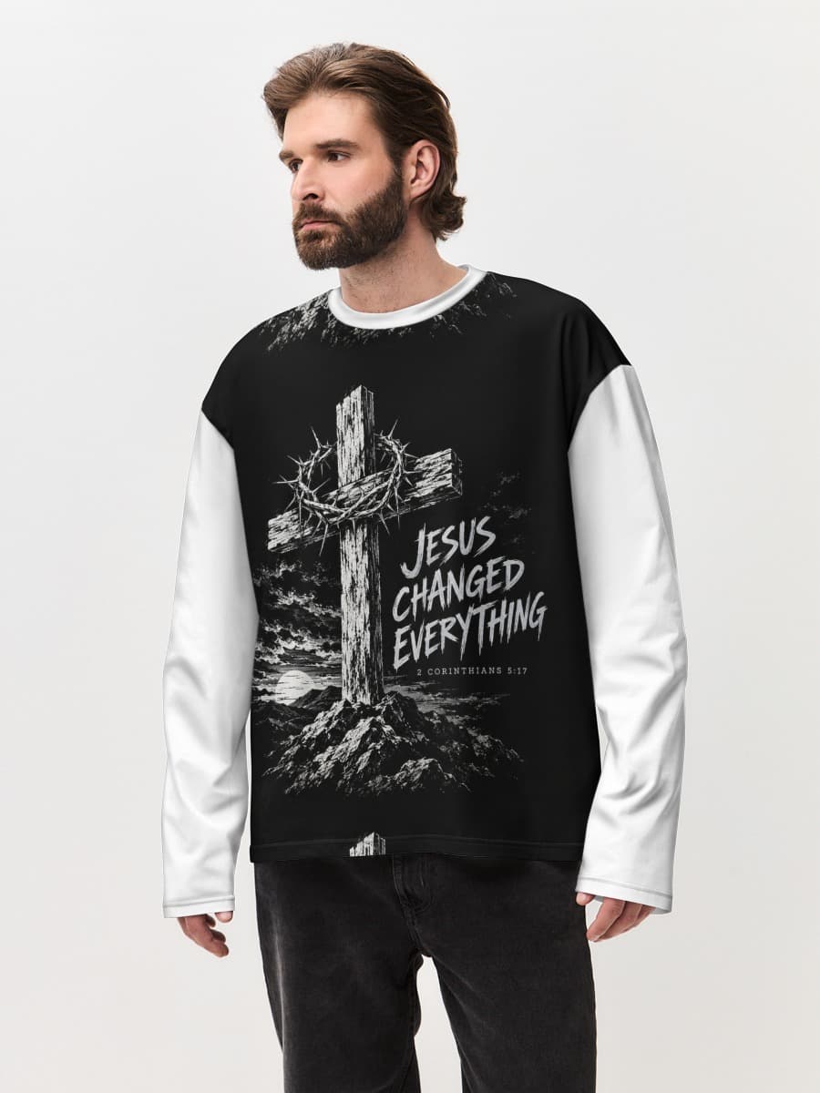 T-shirt Manches Longues Coton Oversize Homme