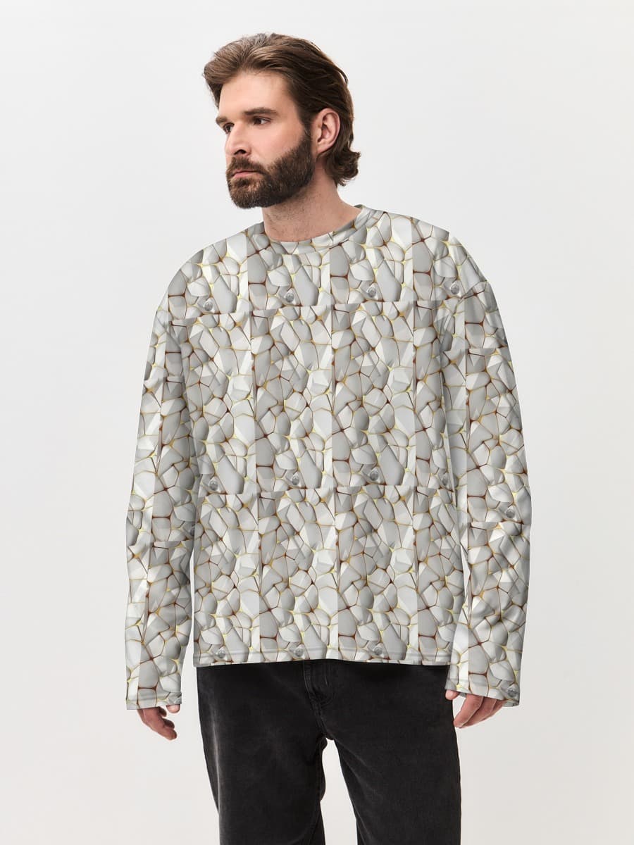 T-shirt Manches Longues Coton Oversize Homme