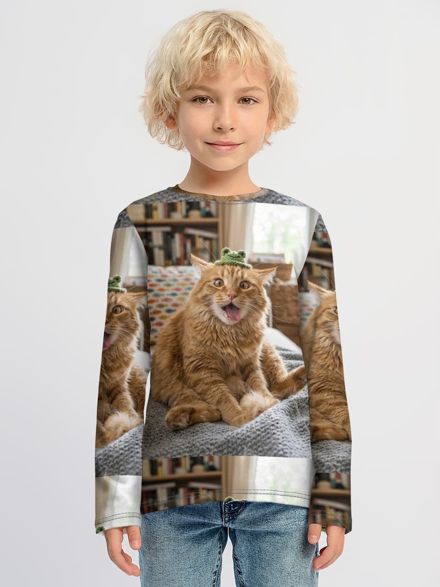 Camiseta Manga Larga de Algodón Niño