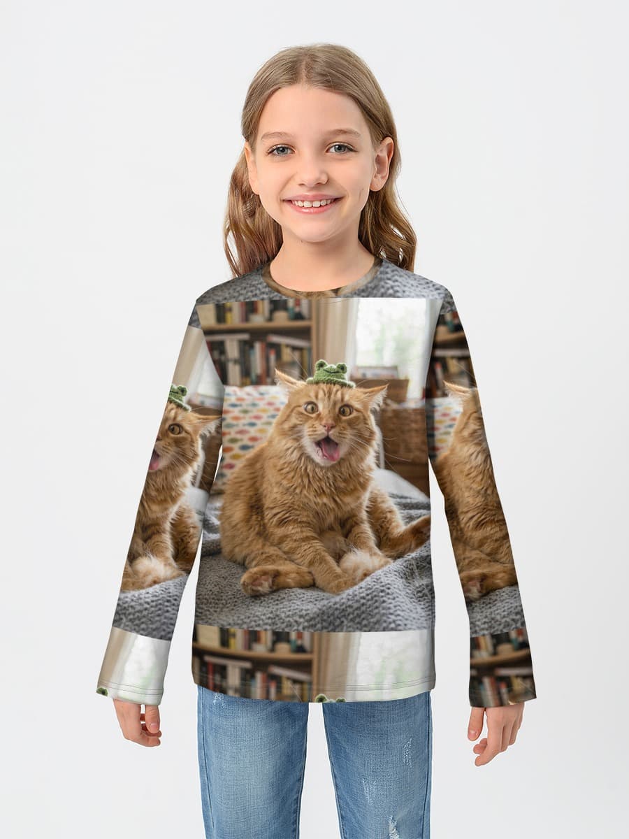 Camiseta Manga Larga de Algodón Niña