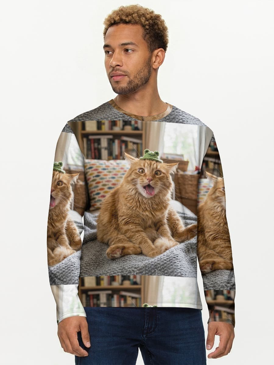 Camisa de manga larga de algodón para hombre
