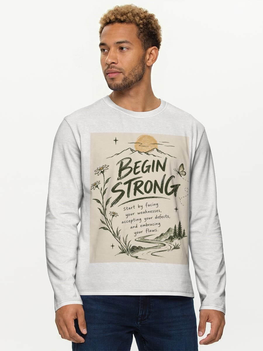 T-shirt Coton Manches Longues Homme